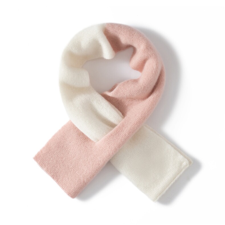 2025时尚百搭休闲撞色穿孔小围巾，围巾，暖思纯羊绒