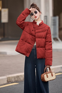 2025年冬季新款90白鸭绒新中式gf羽绒服外套图片