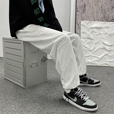 hiphop炸街裤子发泡阔腿高街ins潮牌垂坠感嘻哈拖地裤K1281-P28，男装休闲裤，星座512-2