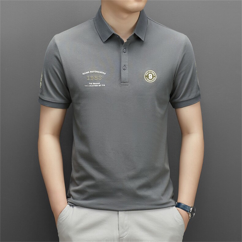 夏季短袖POLO衫中青年男装时尚百搭商务休闲翻领t恤QS3035-P70,男装Polo衫,星座1105-3