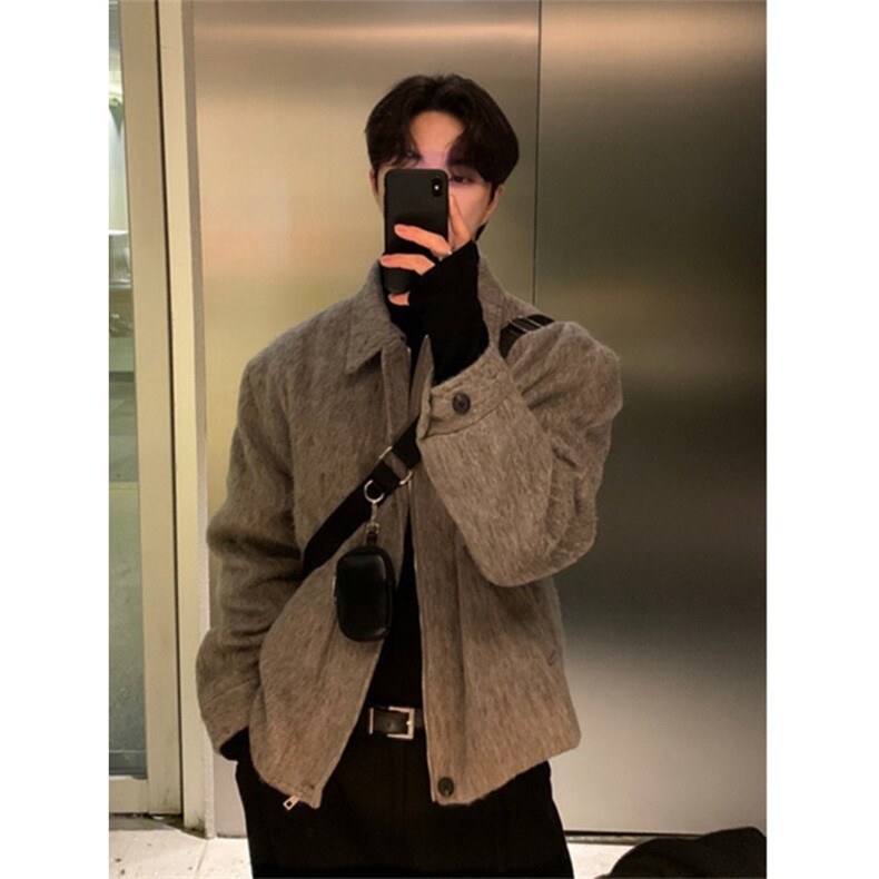 706-2-C2600-P108特P现货高级感冬季毛呢大衣男韩版呢子外套，男装毛呢大衣，星座706-2