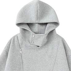 高街美式复古设计感不规则双拉链卫衣男女春秋重磅连帽开衫外套潮，男装卫衣，星座218-8