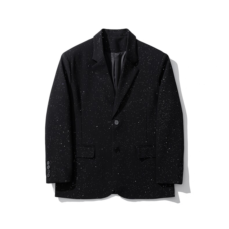 白底成分96%聚酯纤维4%氨纶满天星大码M-5XL西装XF77871P85控138，男装西服套装，星座227-7