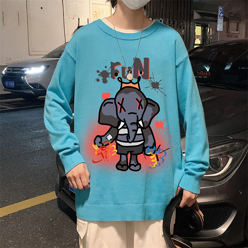 M67221-P45加绒款-P65圆领毛衣男大码针织衫男毛线衣线衫,男装针织衫/毛衣,电商A040