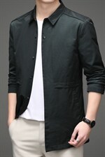 D186626男士2022年秋季新款长袖外套休闲翻领青年中长款风衣P165，男装风衣，电商B360