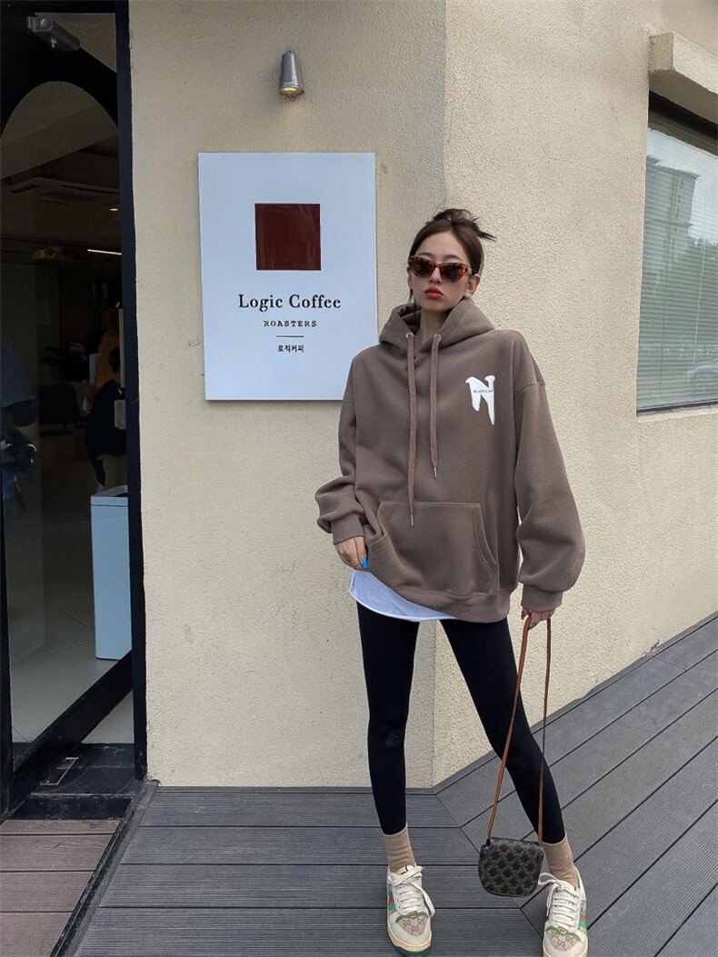 时尚休闲加绒卫衣，女装卫衣/绒衫，泽妤