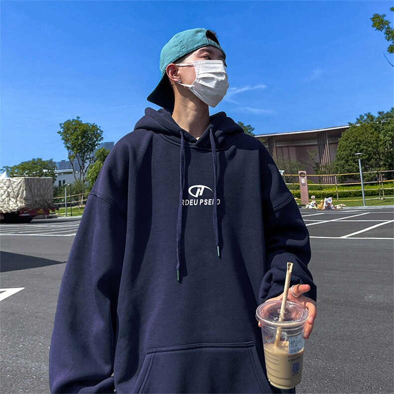 抖音得物供货可提供视频春装重磅美式宽松连帽卫衣DL2419，男装卫衣，电商A486-1