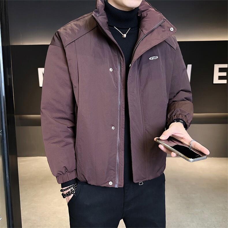 标50绒店主风2025新款男士立领短款羽绒服外套B328-9820-P215,男装羽绒服,电商B328