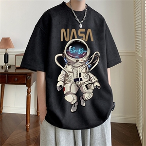 ！24夏季新款宽松大码港风宇航员麂皮绒T恤TJ2308-特p19