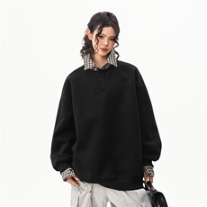 网图简约潮流假两件卫衣慵懒气质时尚新款百搭流行原宿YY2517-P50，男装T恤，电商C216