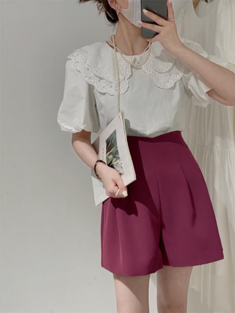 娃娃领小衫，其它，驿谷