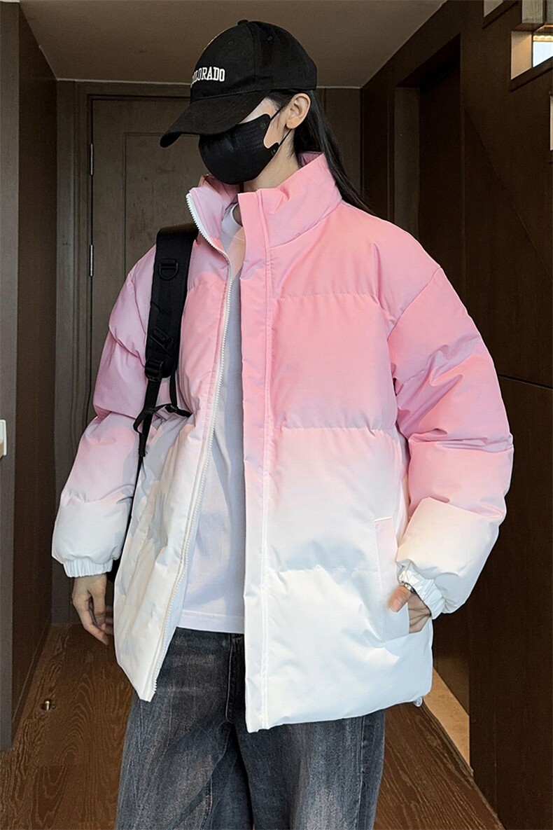 冬季男士新款加厚宽松立领渐变棉衣上衣外套青年棉服8890-特P55,男装棉衣,星座1403A