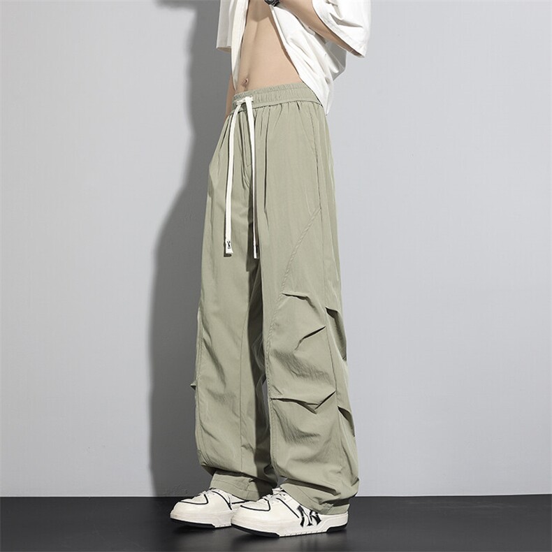 2025新款美式高街vibe褶皱工装男潮牌休闲裤子XZ301b-2-CK722TP30图片