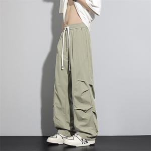 2025新款美式高街vibe褶皱工装男潮牌休闲裤子XZ301b-2-CK722TP30图片