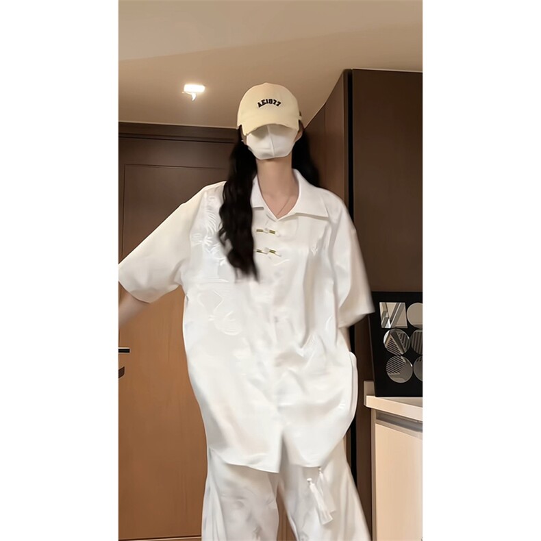 量大优供视频新风龙纹冰丝短袖衬衫男CP50-特p38,男装衬衫,电商B371