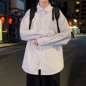 长袖衬衫男港风日系春季韩版潮流帅气衬衣K01817P32