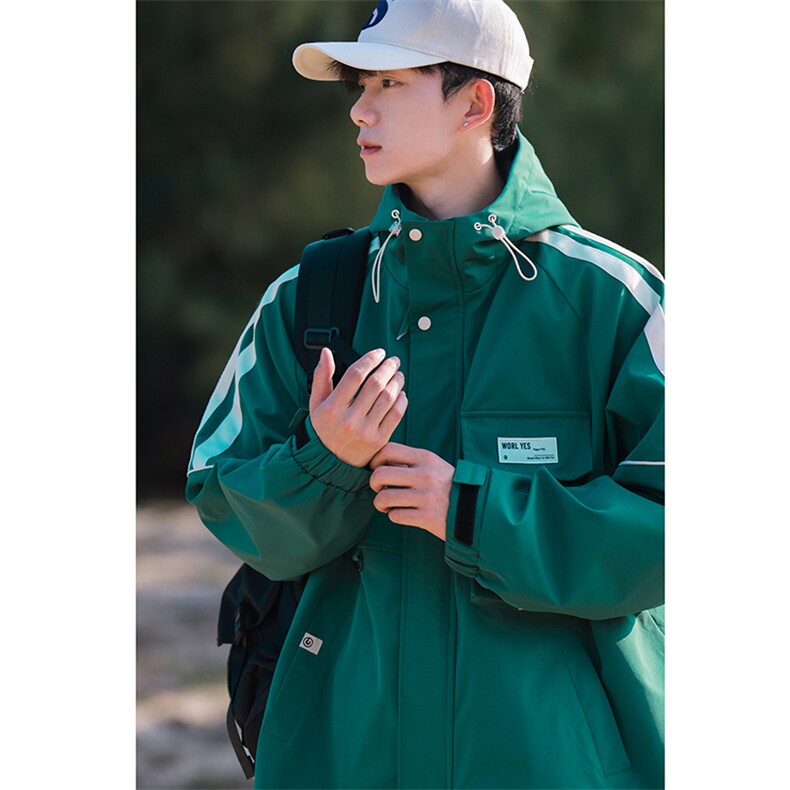 春季新款现货港风三防冲锋衣宽松夹克男外套DSA157B-JK177-P85,男装夹克,电商A157B