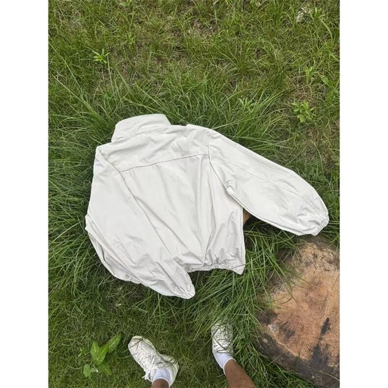 档口现货~白灰色男女夏季立领结构设计感速干防晒外套F25217批58,男装防晒衣,星座1004-6