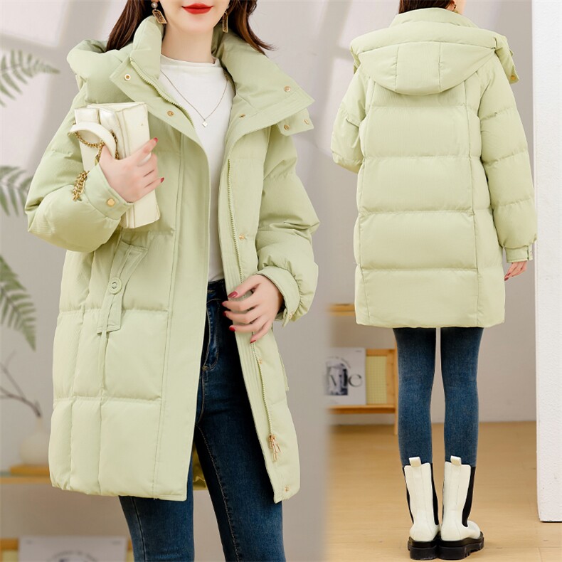 2024年冬季新款时尚流行简约保暖舒适通勤白鸭绒羽绒服，女装羽绒服，多彩