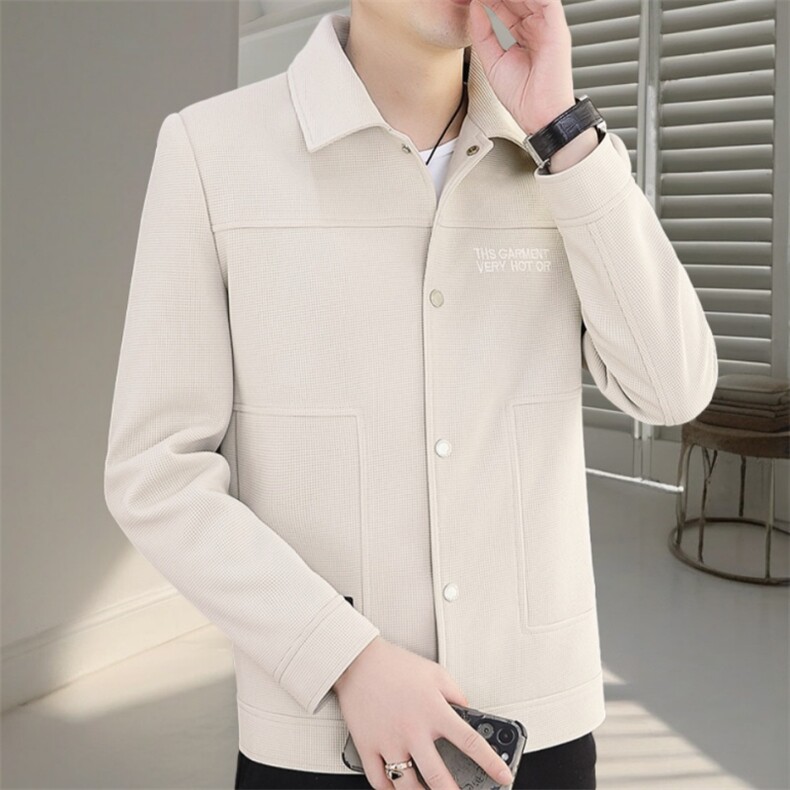 春秋季新款夹克男翻领修身痞帅短款风衣青年工装外套潮YS8693-P85，男装风衣，星座1105-3