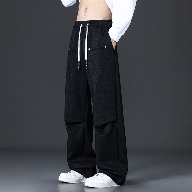 倒装口袋裤子男2026新款春季青少年直筒宽松休闲卫裤Q29177-P45,男装休闲裤,星座610（原A335）