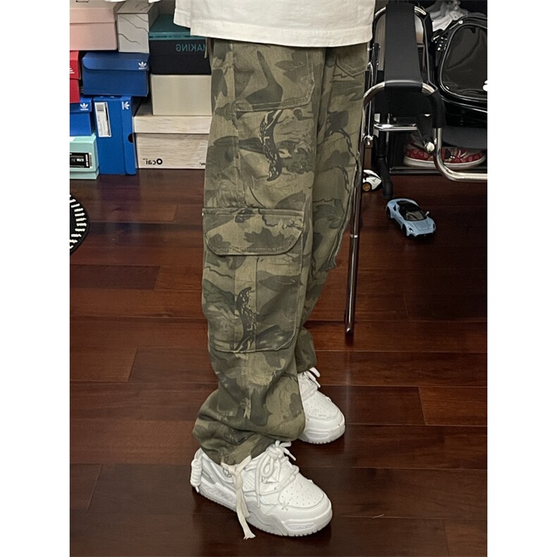 【有货】迷彩工装裤男大口袋裤子直筒阔腿休闲裤MCK01PP-特P55,男装休闲裤,星座1007（原301D）