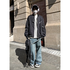美式飞行员夹克棒球服男春秋设计感小众潮牌外套JK8023-P45，男装夹克，星座208-5