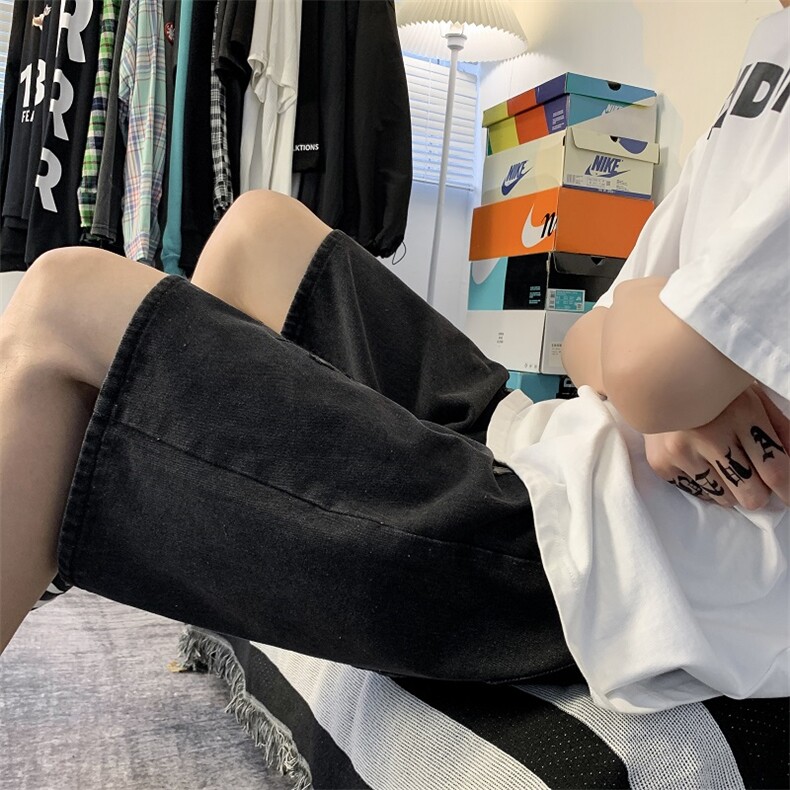 情侣宽松短裤潮流百搭夏季五分裤运动薄款hiphop裤子男K3565-P36,男装牛仔裤,星座512-3