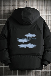 MY16143-P100 加厚加绒连帽衣男大码服男面包服男 网格挂拍图片