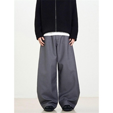 美式高街简约高级感通勤黑色弯刀西裤男女春潮廓形休闲裤宽阔腿裤，男装休闲裤，星座505-2（原电商A260-1)
