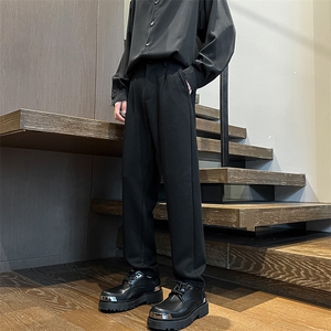港风秋冬西装裤四色裤头宽松休闲长裤男K23309-P45控58图片