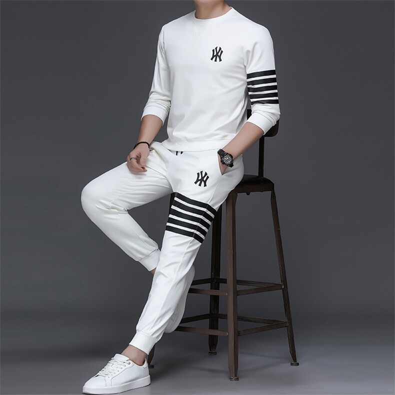 中年运动套装男春秋季爸爸秋装套装圆领卫衣两件套运动服时尚百搭,男装休闲套装,电商B212（原钱塘6029）
