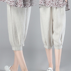 2025年夏季新款中腰高端时尚休闲棉麻七分裤，女装短裤/热裤，独衣靓