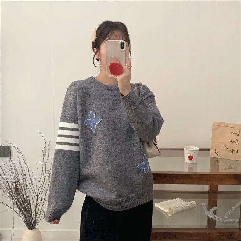 1506-1/G7380/P59圆领毛衣针织衫男潮牌帅气秋冬季打底衫1，男装T恤，星座1506A