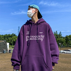 抖音得物供货可提供视频春装重磅美式宽松连帽卫衣DL2423，男装卫衣，电商A486-1
