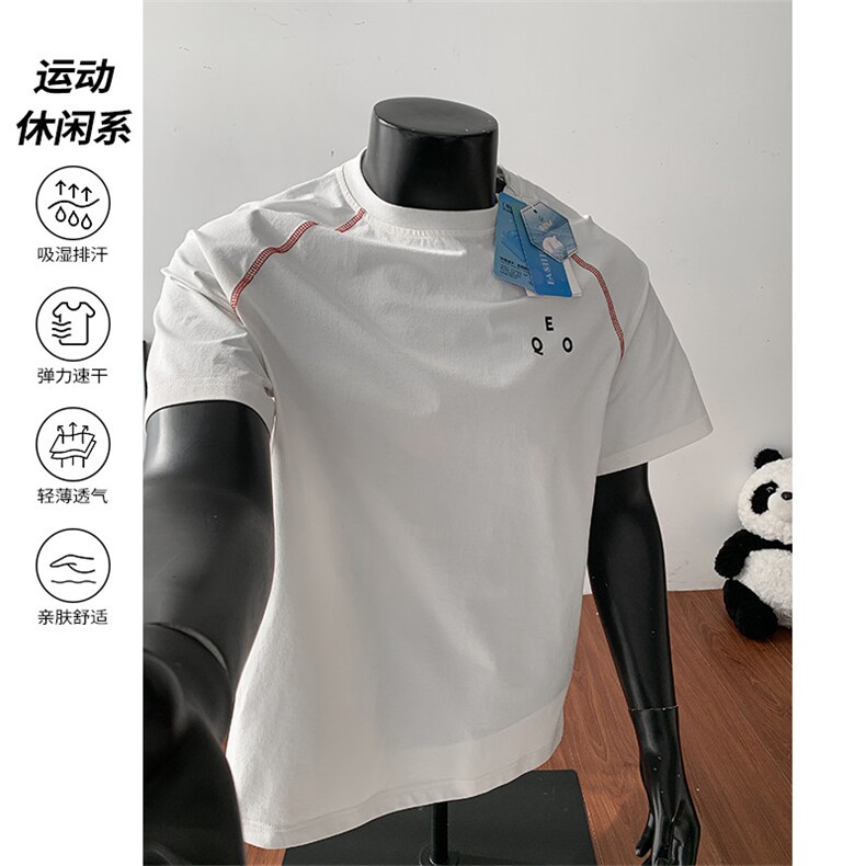 2026夏季新款迪桑棉哈苏线短袖T恤男DT6204-特P24建议零售价58,男装T恤,电商A001-1
