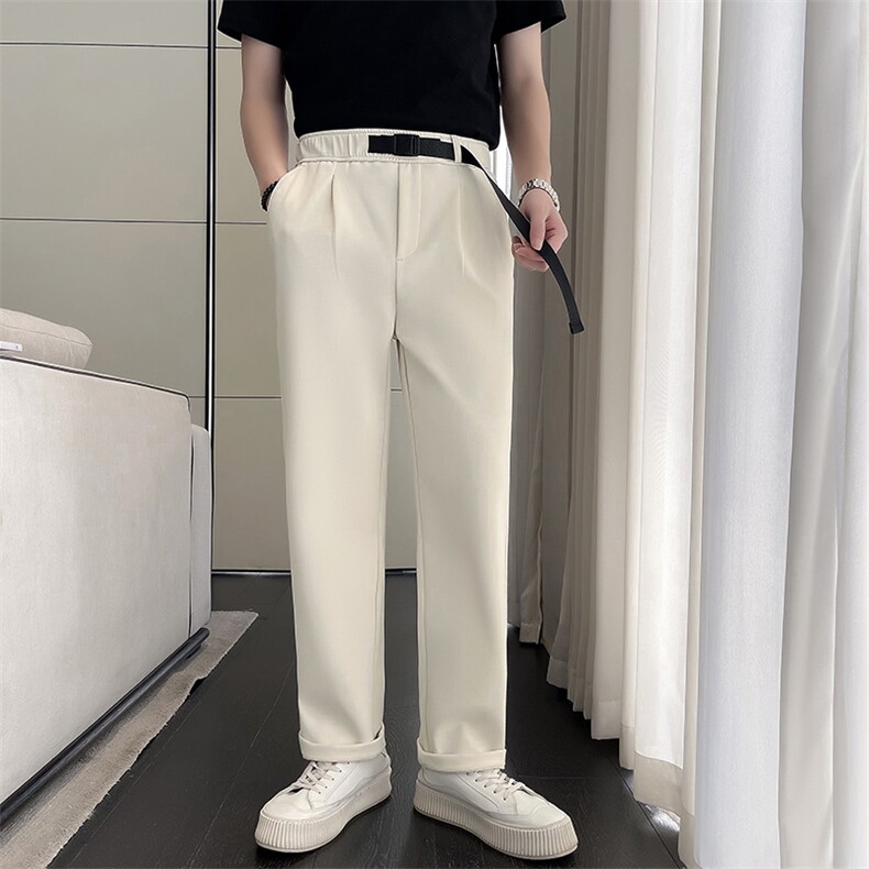 轻熟风~2025春夏薄款腰带设计休闲裤 X10/P60图片