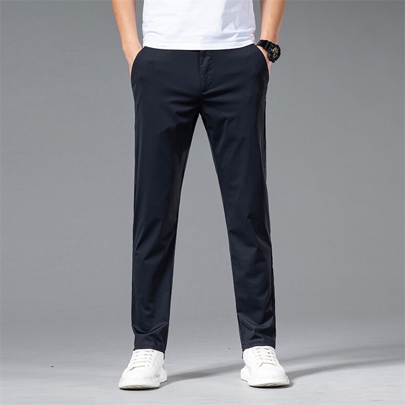 DS7127钱塘2020-3主推冰丝高弹男士商务休闲裤直筒长裤P63,男装休闲裤,钱塘207-3