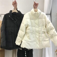 腰扣显瘦羽绒服【90白鸭绒】，女装羽绒服，郭郭家