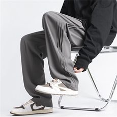 抖音得物春装拖地冰丝裤子男士宽松垂感休闲小西裤K10041-特P38，男装西裤，电商A099