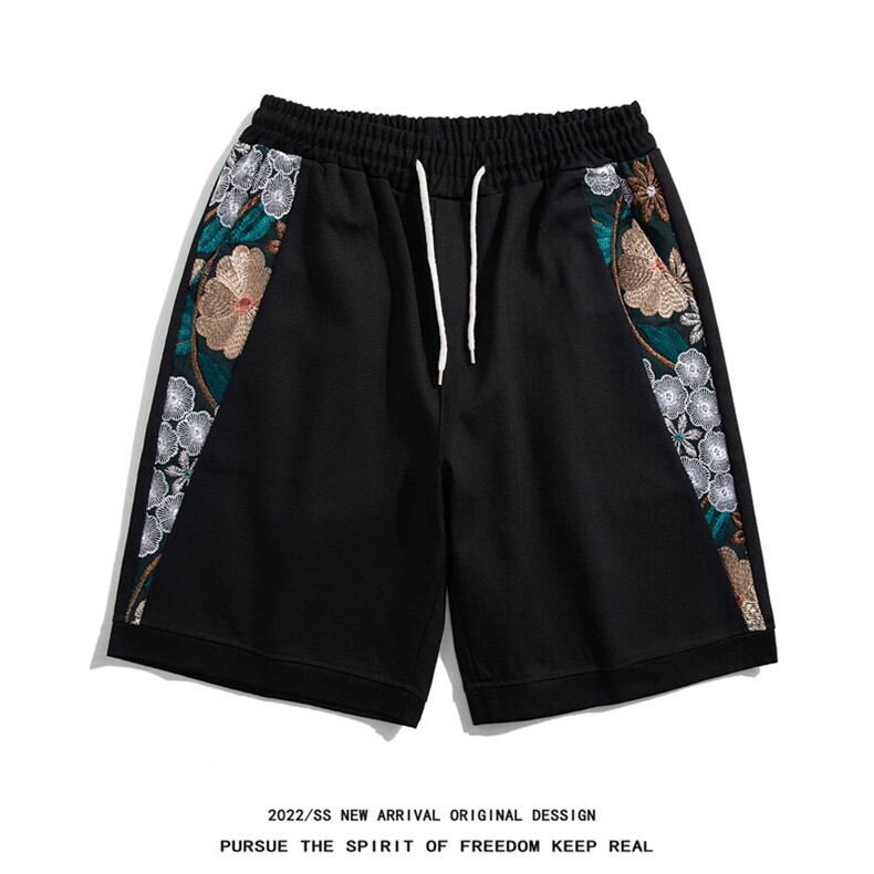 1白底短裤男大码M-5XL中性风短裤女男士潮流五分裤DK7791P45控59，男装牛仔裤，星座226-2