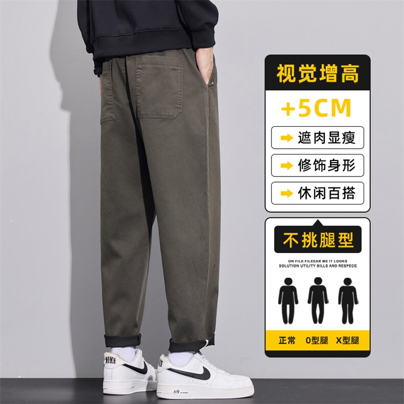 商务休闲裤男士2025秋季宽松直筒西裤轻奢潮流百搭长裤Z2580-P45,男装西裤,星座509