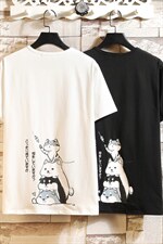 2021夏季新日系大码男白砖墙卡通印花T恤短袖T1005-P25图案已注册,男装T恤,电商A001