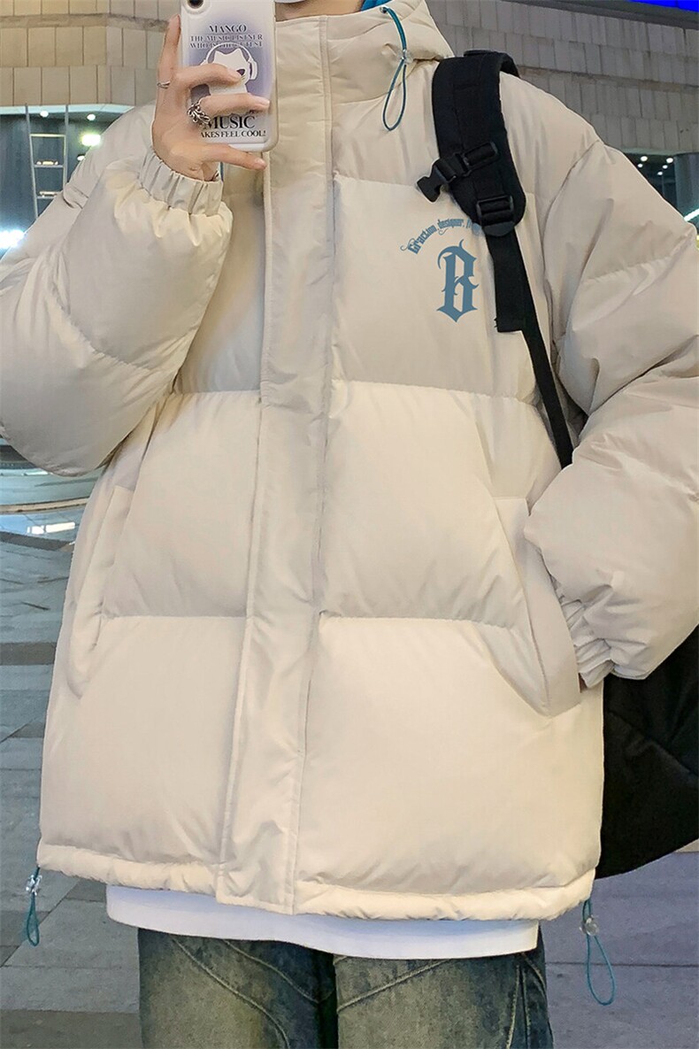 特批港风夜景字母印花宽松连帽棉衣TPMY6161特批95控148,男装棉衣,电商A247