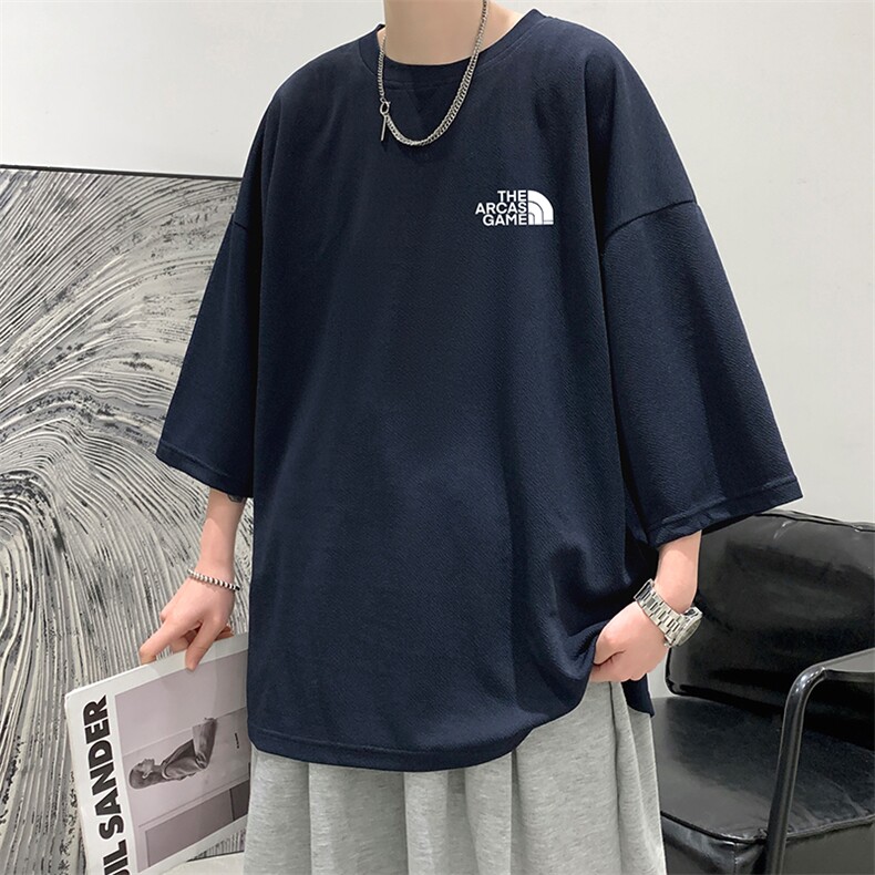 Q11232-P30春夏季七分袖t恤男大码五分袖男短袖中袖大皂风,男装T恤,电商A040