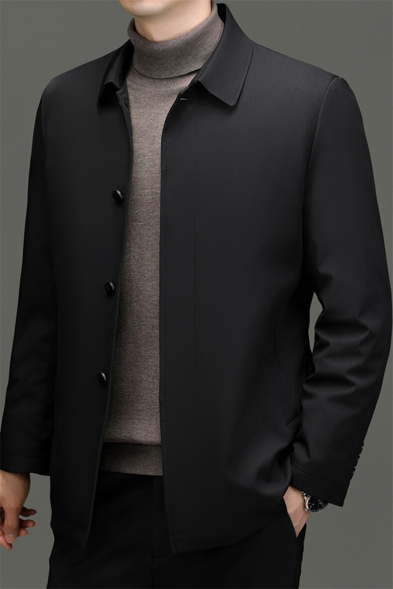 BN23789钱塘2020-2商务简约冬季厚款中年男士90鹅绒羽绒服P220,男装羽绒服,钱塘207-2
