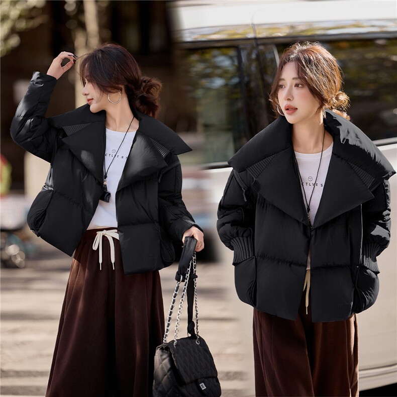 水衣源2319款短款大翻领加厚时尚羽绒服冬季保暖外套女,女装羽绒服,水衣源