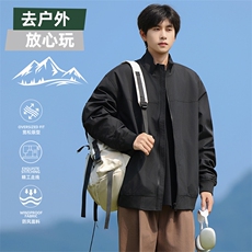 美式高阶山系户外秋季立领复古休闲百搭情侣外套潮26188TP42，女装短外套，电商A247
