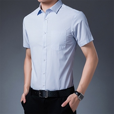 AD2012钱塘2020-3夏季新款男士商务休闲高端短袖衬衣P60，男装衬衫，钱塘207-3
