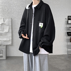 衬衫男24秋季新款港风宽松提花长袖衬衣CS027-P45(现货），男装衬衫，星座214-3
